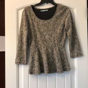 Maurices peplum gray blouse